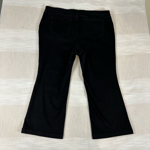 NYDJ Julia Flare Women's Sz 20W Black Jeans Stretch Casual Inseam 27" - Picture 2 of 8